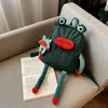 Designer- Animal Cartoon Frog Sac à dos Femmes Multifonction Étudiants Sac d'école pour garçons Filles Mode créative Mignon Oxford Tissu Sacs à dos
