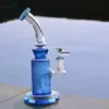 10 Inch Sandblasting Dab Rig Glass Bong Matrix Per Bongs Hookahs Oil Rigs Bubblers Pipe Recycler Smoking Tobacco Water Pipes with 14mm Bowl