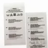 Stampa di etichette per la cura del nastro di raso 1000 pezzi di nastro di raso inchiostro nero stampato su entrambi i lati etichetta di lavaggio per la cura del taglio dritto per l'indumento202N