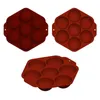 DHL Ship 7-kavitet Semicircle Silicone Cakes Mousse Molds Brown Black Chocolate Dessert Bakeware Pastry