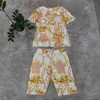 Fashion Women's Two Piece Pants shorts Suits with Hot chain Digital Printing Style 2 Pieces Suit Tracksuit Women summer Outfits Women Clothing 2207