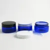30pcs viaggio riutilizzabile vuoto blu plastica trucco barattolo vaso 100g 100ml crema per il viso lozione stoccaggio cosmetico bottiglia grande contenitore