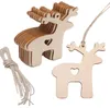Ornement d'arbre de Noël Pendentifs en bois Vintage creux suspendus cadeaux décorations de fête de Noël bricolage artisanat 8 modèles YG831