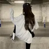 새로운 디자인 가을 여성 캐주얼 우편 업 하라주쿠 후드 여성 느슨한 운동복 한국어 스트리트 대형 후드 플러스 사이즈 자켓
