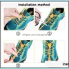 Shoe Parts & Accessories Shoes 100Cm Sneaker Elastic No Tie Stretching Lock Lazy Laces Quick Rubber Shoelace Shoestrings Drop Delivery 2021