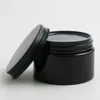 120g Black PET Cream Make Up Jar with Metal Lids 4oz Bottle black aluminum Silver Gold Pink lids and Inner Pad 20pcs