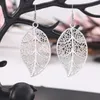 Fashion Jewelry 925 Silver Earrings & Necklace Set Hollowed-out Leaf Pendant Necklace For Women Wedding Jewelry Setsps1976 6 Q2