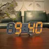 3D Large LED Digital Wall Clock Date Nightlight Display Table Desktop Clocks USB Electronic Luminous Alarm Clocks Home Decor H1230