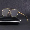 Новейшие ретро-модные мужские солнцезащитные очки с двойным лучом в большой оправе, изысканные мужские оттенки, деловые повседневные очки, удобные для вождения по подиуму на открытом воздухе