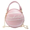 2021 Ball Geldbörsen Für Jugendliche Frauen Schulter Taschen Umhängetasche Kette Hand Taschen Persönlichkeit Weibliche Leder Rosa Basketball Tasche