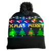 LED Jul Hat Vuxen Stickad Beanie Cap Warm Ball Hat för Xmas Tree Reindeer Dog Xmas Hat HH9-3594