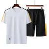 Summer new men's casual sportswear set Korean fashion with handsome short sleeve two piece kg-242
