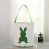 100 stks Pasen Egg Opbergmand Canvas Bunny Oor Emmer Creatieve Pasen Gift Bag met Konijnen Staart Decoratie 4 Kleuren DAP437