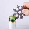 Christmas Gift Snowflake Multi Tool 18 in 1 Snowflake Multitool Wrench Multitool Bottle Openers Key Ring Bike Fix Tool Snowflake T3I51658