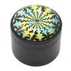 52mm 4 Lager Herb Grinder Crusher Crystal Cover Tobak Zinc Alloy Cigarette Machine Skrapa Slipmaskiner Rökning