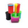 11mL Jar Food Grade Silicone Oil Barrel Container Jars Dab Wax Rubber Drum Shape Silicon Dry Herb Dabber Boxa203582035