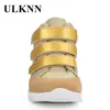 Ulknn schoenen voor meisjes school lederen bloem patroon lopen tenIS infantil menina goud 2020 kinderen sneakers kinderen LJ201027