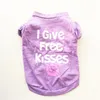 I Give Free Kisses Pattern Vestiti per cani divertenti Abiti estivi per animali domestici per cani T-shirt per cuccioli Abbigliamento per cani Articoli per animali domestici