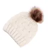 Chapéu de Inverno Baby Kids malha Gorros pompom Chapéus Mohair Caps Criança Crochet Cap capotas para Boy Girl TD241