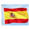 Spanska Spanien Flaggor Land National Flags 3'X5'ft 100D Polyester Gratis fraktkvalitet med två mässingsgrommets