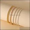 Anklets Jewelry Trendy Mtilayered Crystal Set For Women Girls Gold Thick Chain Anklet Foot Ankle Bracelet Leg Drop Delivery 2021 A90Jy