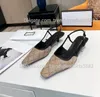 Nuove donne sandali con tacco basso da 3,5 cm moda trapano a caldo ricamo in pelle scarpe da sera cucite scarpe da festa di lusso scarpe piatte scatola di consegna 35-41