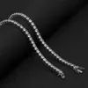 3mm 4mm 5mm Round Cut Iced Out Cubic Zirconia Tennis Link Chain Hiphop Top Quality CZ Box Clasp Necklace Women Men Jewelry9742343