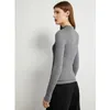 AMII minimalism Autumn Fashion Women Sweater Solid Pleated Slim Fit Turtleneck tröja Kvinna Pullover Tops 12060102 201128