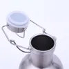 1L Beer Growler 32oz Brewing Bottle Wine Keg 18/8 Stainless Steel Jar Single Wall Beverage Pot BPA Free Air-tight Sling Cap