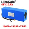 Liitokala 18650 48V 15AH litiumjoncykelbatteri med XT60 Plug 54.6V laddare äkta batteri
