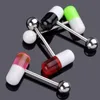 Zestaw 10 sztuk Akrylowy pigułki Pierścień Barbell 14G Surgicznego Stalowe Pierścienie Stalowe Pierścienie z Miks-Color Ball Body Piercing Biżuteria dla kobiet Mężczyzn