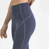 Nepoagym Pure 25 "vrouwen hoge taille geborsteld yoga broek strip printen workout leggings gym broek fitnessoefening h1221