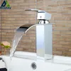 basin faucet waterfall chrome brass