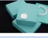 2020 Tanie gorąca sprzedaż ze stali nierdzewnej cienki Chian z dwoma małymi bobonymi naszyjnikami wisiorek z niebieskim pudełkiem i dastbag