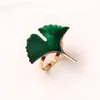 Emerald Green Napkin Ring Leaf Napkin Holder