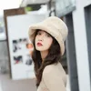 비니/두개골 모자 여성을위한 겨울 모자 따뜻한 여성 한국 패션 어부 인조 모피 여성 플러시 유역 단색 일본어 소프트 1