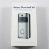 wifi video doorbell V5 Smart Home Door Bell Chime 720P HD Camera Real-Time Video Two-Way Audio Night Vision PIR Motion Detection DHL 10pcs