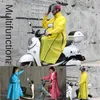 Eva Raincoat Womenmen Zipper Hooded Poncho Motorcykel Rainwear Long Style vandring Poncho Miljö Regnjacka 2201179168102