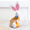 Nouveau panier de lapin de Pâques pour l'activité de chasse aux œufs maternelle couleur bambou panier Animal petit seau pâques enfants bricolage cadeaux F5173 F0225