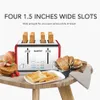 US-Bestrag 4 Slice-Toaster-Brotmacher mit Prime Retro Bagel-Toaster mit 6 Farbtoneinstellungen, 4 extra breiten Schlitzen, Abtau- / Bagel- / Abbrechen-Funktion, abnehmbarer A50