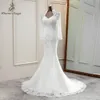 Nouveau Robe de mariée élégante à manches longues 2020 robe de mariée sirène robe de mariée vestido de noiva sereia robes de mariée