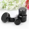 20 x 5g 10g 15g 30g Mini plástico preto Frasco vazio Pot Viagem Cosmetic Amostra Maquiagem Face Cream Containers Nail Art Organizer Início