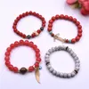 Amizade pulseiras amor Marca Moda Pulseiras Bangles luxo Strand estiramento Multilayer Bracelet Beads