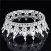 Coroa de cristal redonda diadema rainha cocar metal cores douradas tiaras e coroas baile concurso casamento acessórios de joias de cabelo w0104260g