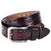 Top 100% Genuine Leather Men's Belts,Casual Design Mens Hollow Ventilate Belt For Men,Hip Jeans Belts