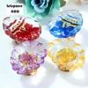 modern fashion creative glass crystal butterfly drawer TV cabinet shoe cabinet knob pull gold cupboard dresser furniture handle