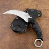 D2 Stahl feste Klinge Selbstverteidigung Karambit CS GO Rettung Outdoor Klaue Jagd Überleben Camping militärische taktische EDC Werkzeugmesser