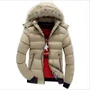 Giacca invernale da uomo Cappello staccabile Piumino Parka Casual Caldo Giacche spesse Pelliccia maschile con cappuccio Outwear Cappotti antivento caldi Cappotto sottile 201111