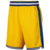 バスケットボールのショーツ黄色い青い黒の白いヴィンテージ通気性のズボンの汗をかき混ぜる