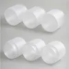 200G Frosted Empty PET Jars with Black White Clear Plastic Screw Lids 6.66oz Cosmetic cream make up Containers Packaging